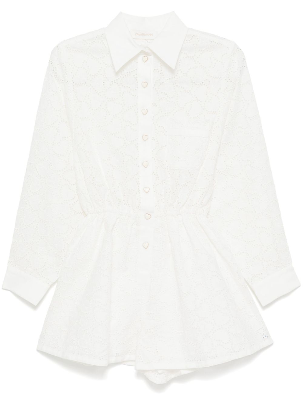 zimmermann white dress long sleeves Zimmermann Crush Linen Playsuit
