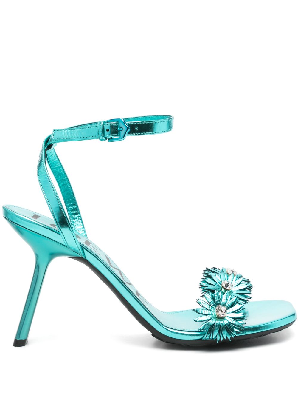 Loewe Paula'S Ibiza Sandals Blue And Green | Wanan Luxury