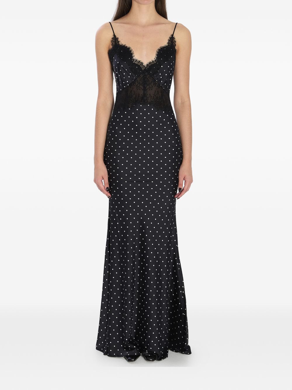 self portrait dresses Polka Dot Long Dress Embroidered with swirling bow 2DXuixsh Cute Sundress Summer Size:XL (Fits size US 14/UK 18) DD7.15.26