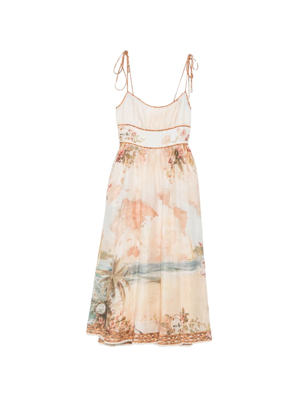 Zimmermann Women's Mahon Picnic Dress - Island Map Blue
