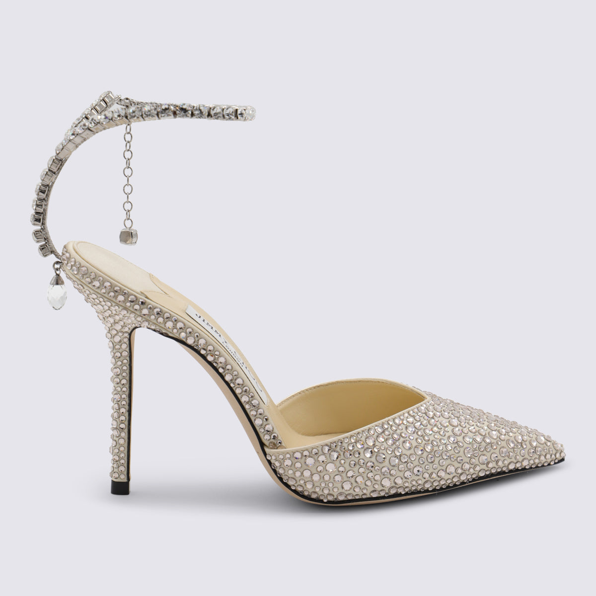 Jimmy Choo With Heel Buttermilk/Crystal | Wanan Luxury