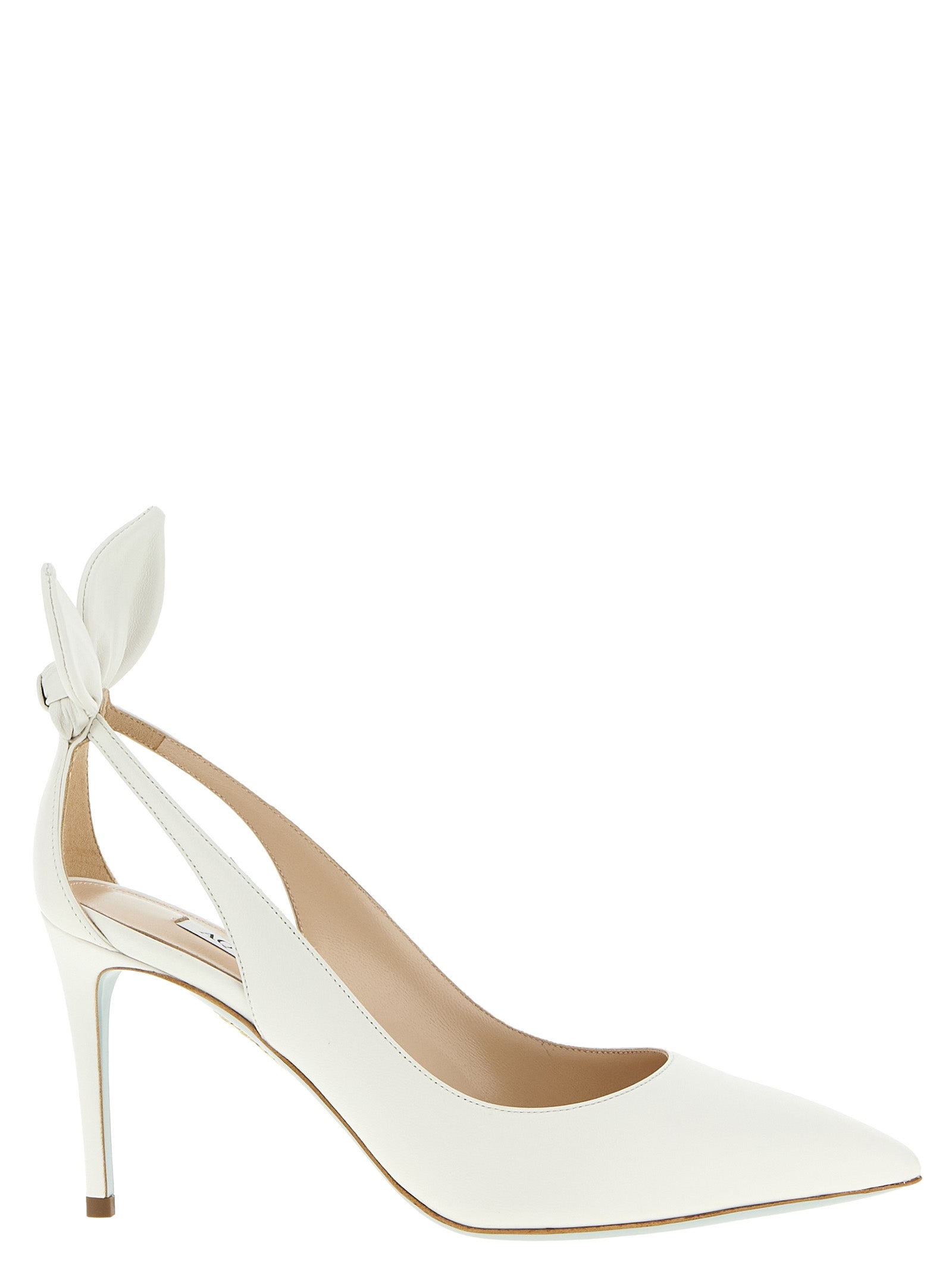 Aquazzura Bow Tie Pumps White Wanan Luxury - Main Image