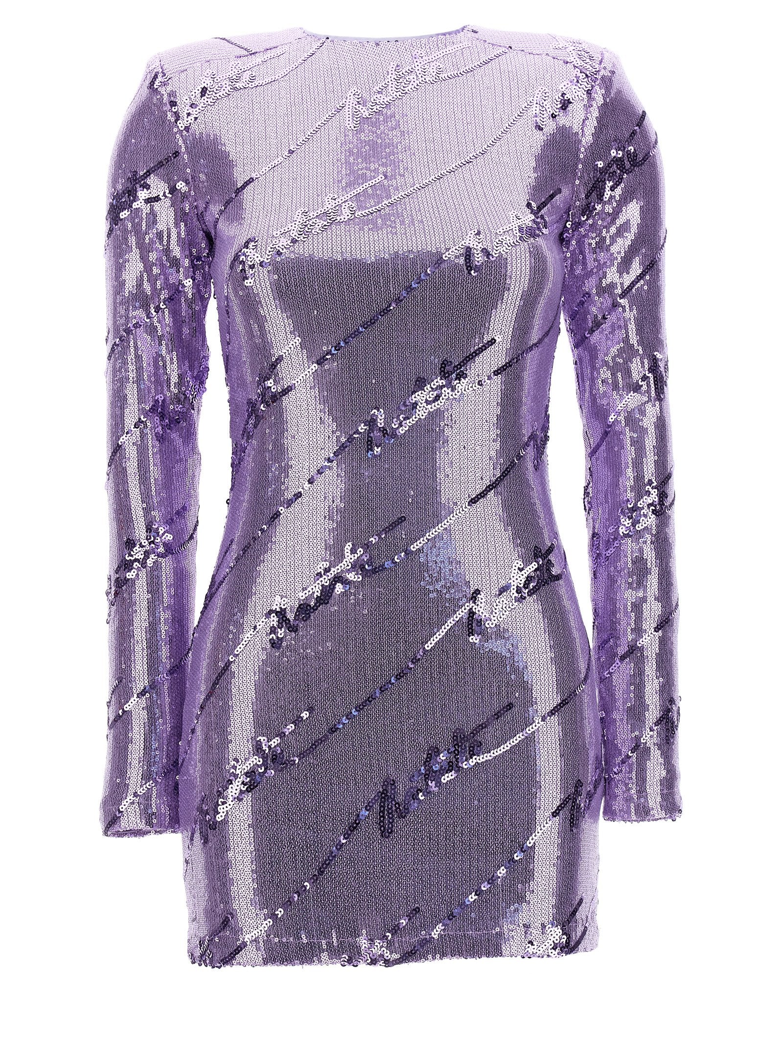 Rotate Birger Christensen Sequin Mini Dress Dresses Purple