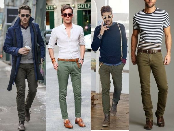 HOW TO WEAR OLIVE GREEN PANTS (MEN)