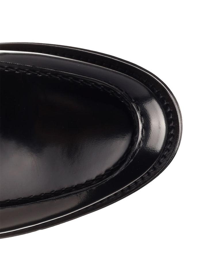 Corvari Brushed Leather Penny Loafer Loafers - Black | 39f3a5259164a731d95c996e5969390428546815