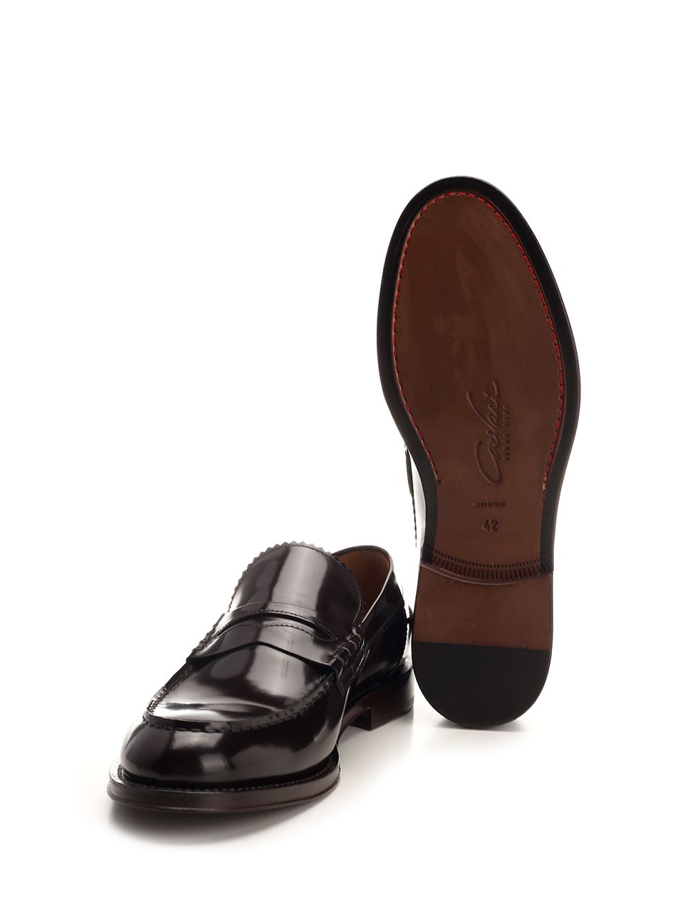 Corvari Brushed Leather Penny Loafer Loafers - Black | 581e6cf8156d0bfd745a20a6018af13dac5f03df