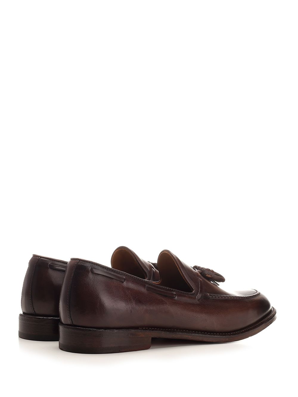 Corvari Leather Loafer With Tassels Lace-Up Shoes - Brown | 854d6c5450eedf65cc6049fbdd788b21b76673d9