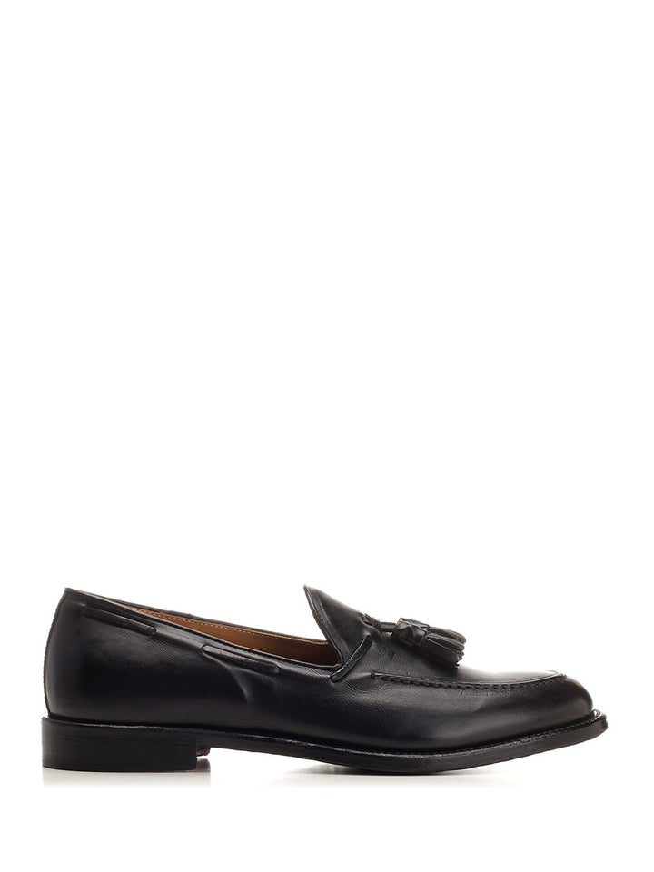 Corvari Leather Loafer With Tassels Loafers - Black | 81e8e18f6f7b01da36fb66269237f6702b2b475f