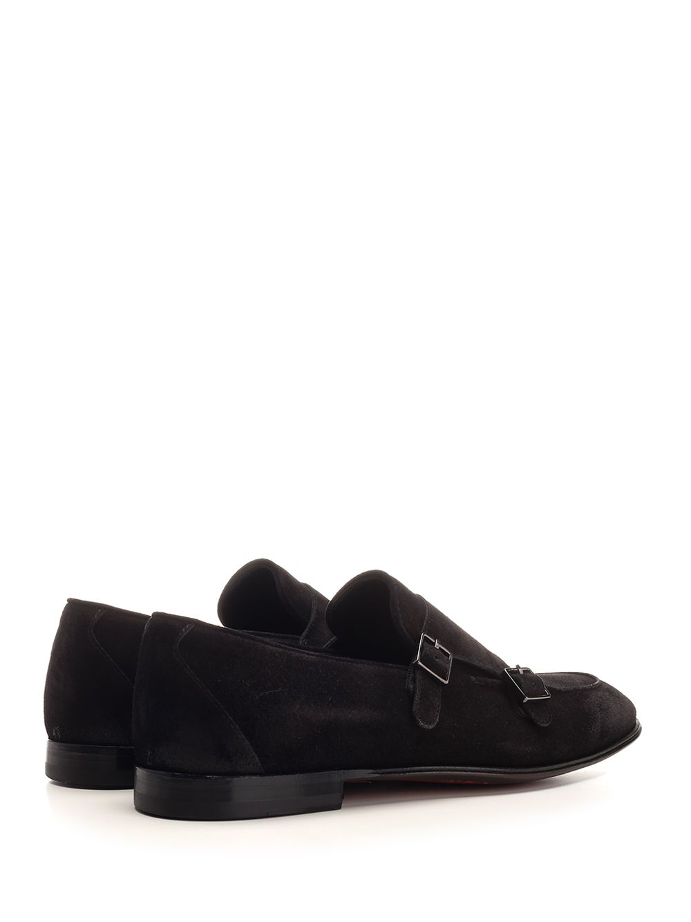 Corvari Double Buckle Suede Loafer Loafers - Black | 0d4d32a595a4401c6e6f289624193f6787e62e3e