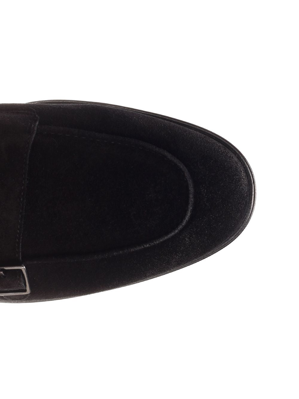 Corvari Double Buckle Suede Loafer Loafers - Black | c6a415d7e0f81480ee793e0f38e2e5e67b1a1114