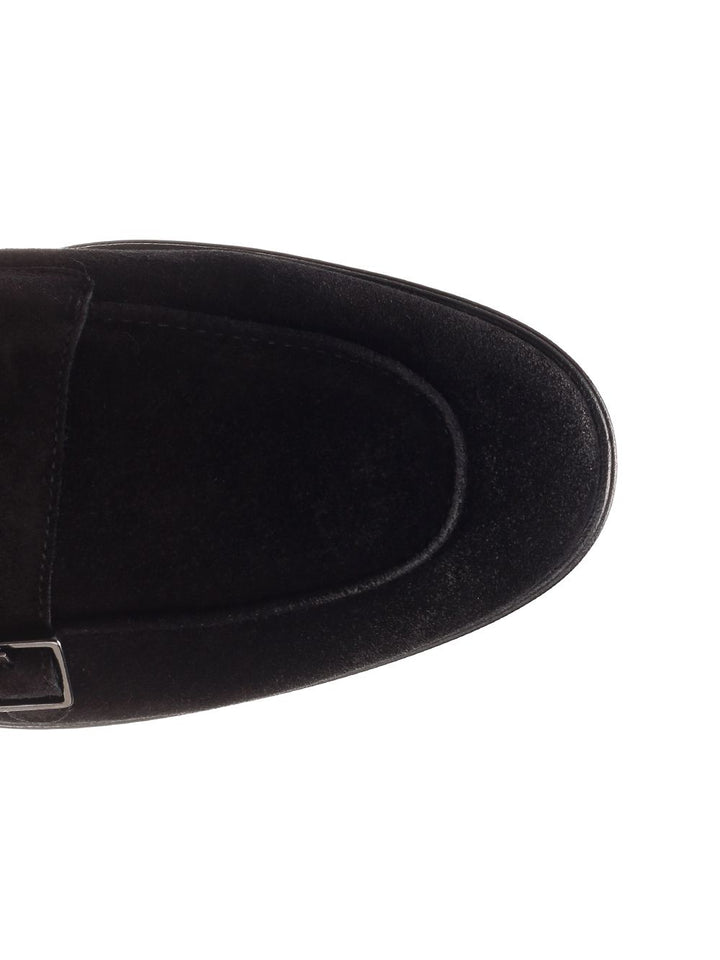 Corvari Double Buckle Suede Loafer Loafers - Black | c6a415d7e0f81480ee793e0f38e2e5e67b1a1114