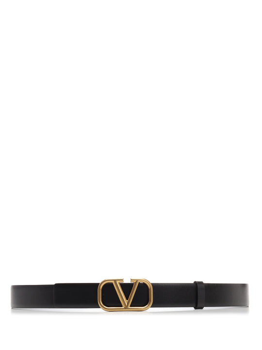 V Logo Belts Black