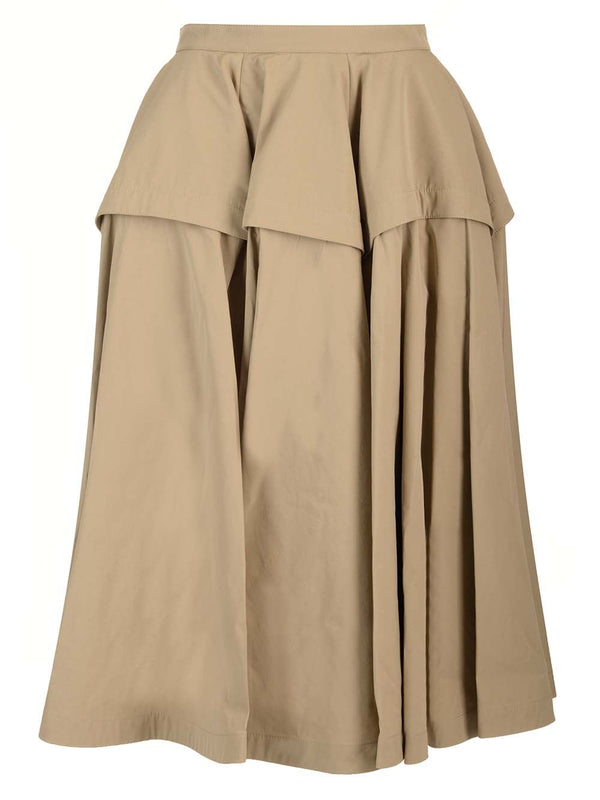 A-Line Skirt Beige