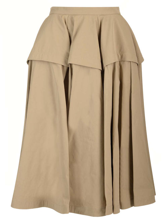 A-Line Skirt Skirts Beige