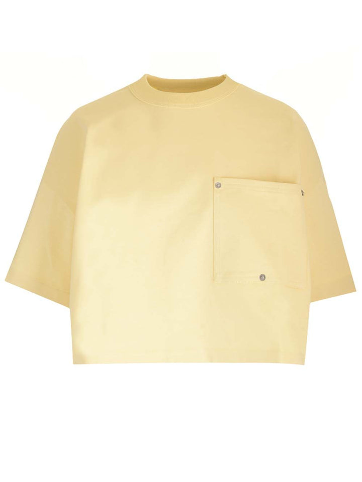 Bottega Veneta Yellow Cropped T-Shirt - Yellow | 924995ecba1c6efafd84425bbcde22b457685de4