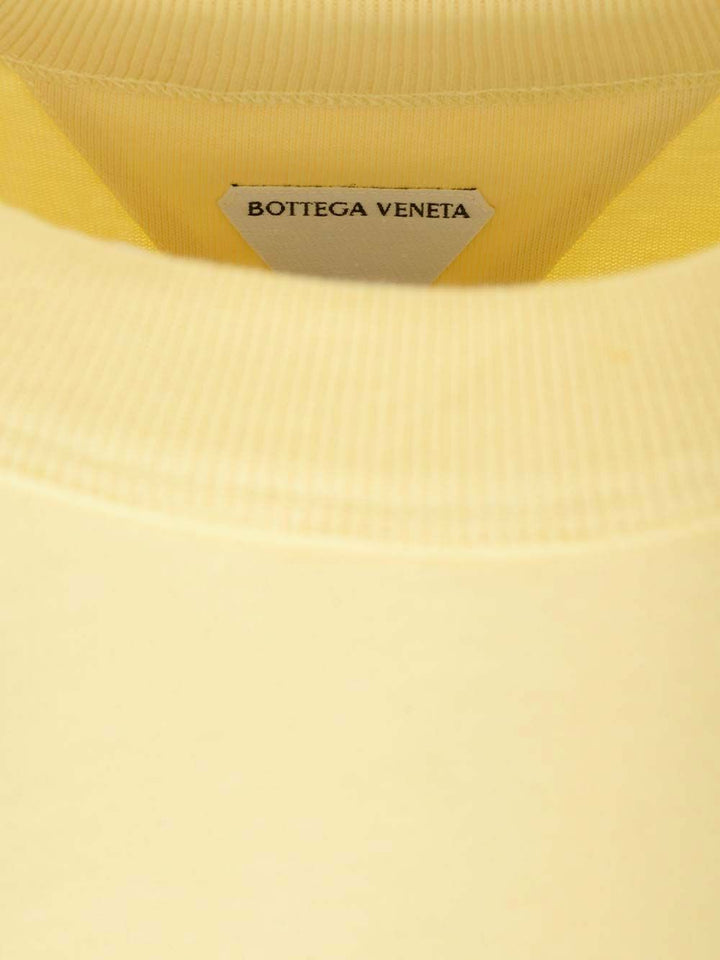 Bottega Veneta Yellow Cropped T-Shirt - Yellow | f2698d64126656f181bc032dc55455a2aa2a02e2