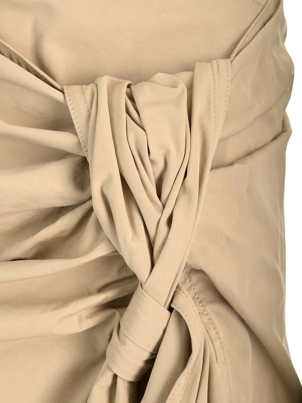 Bottega Veneta Compact Cotton Midi Skirt Skirts - Beige | 2647c36e3968643a0643a41a7c02e70875e62dbe