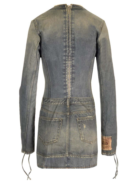 A20648 863-Mid Blue Dresses Blue