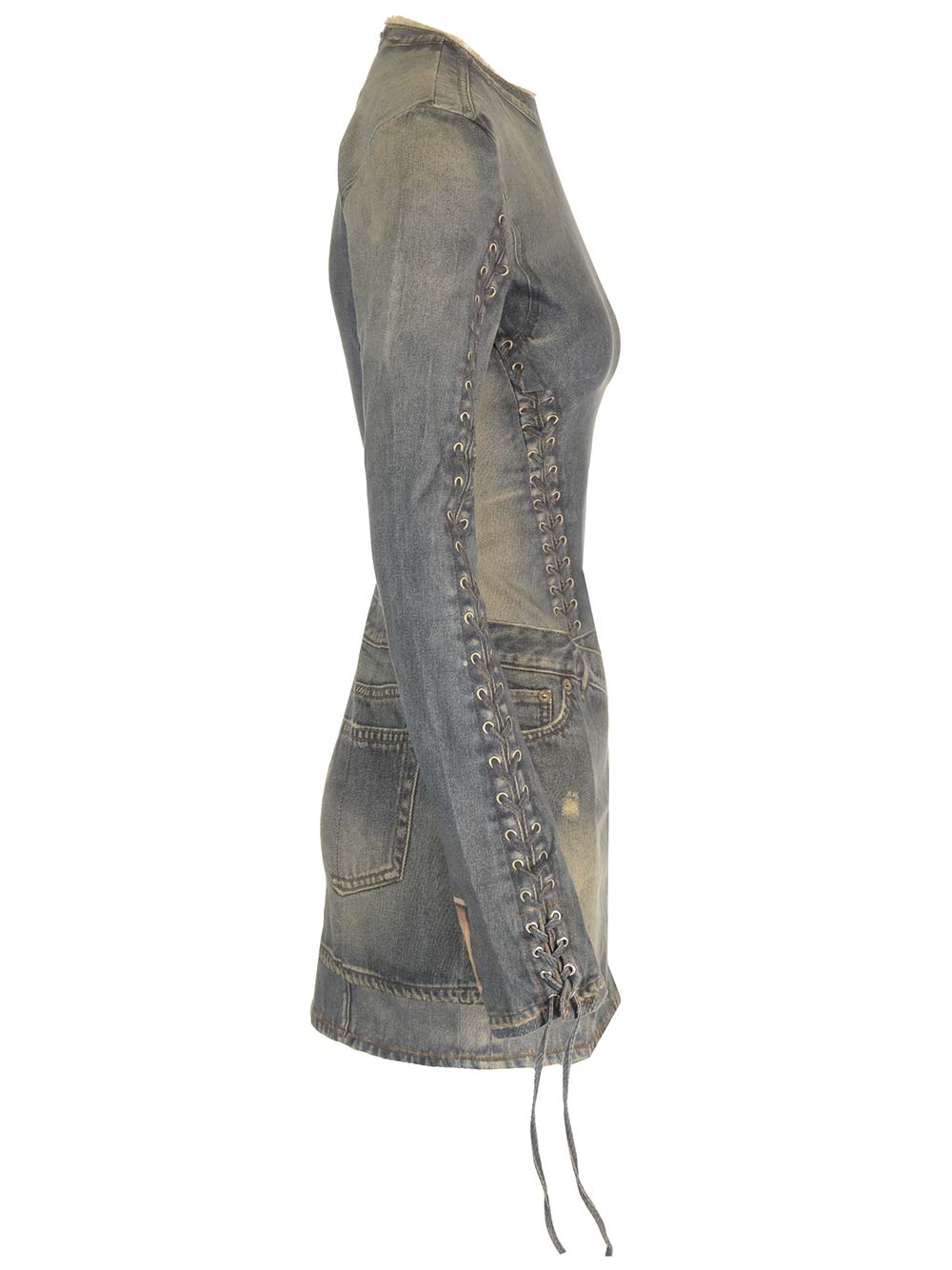 Acne Studios A20648 863-Mid Blue Dresses - Blue | 85154bd5df9cc47ab337187574abeed02a1e18b2