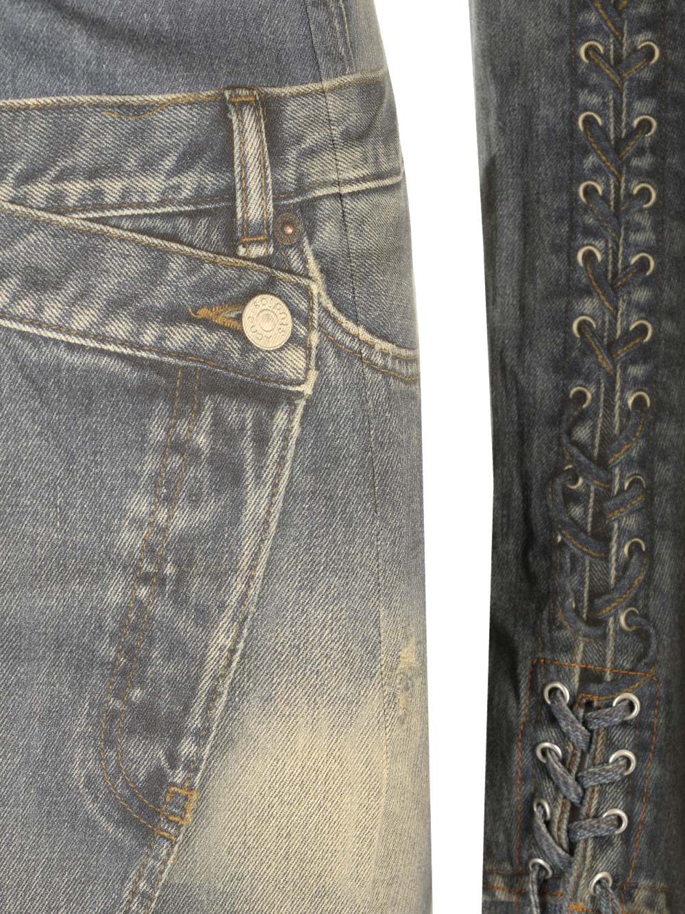 Acne Studios A20648 863-Mid Blue Dresses - Blue | 3f9e4f24498f292a75eed9c113c59241f4d05314