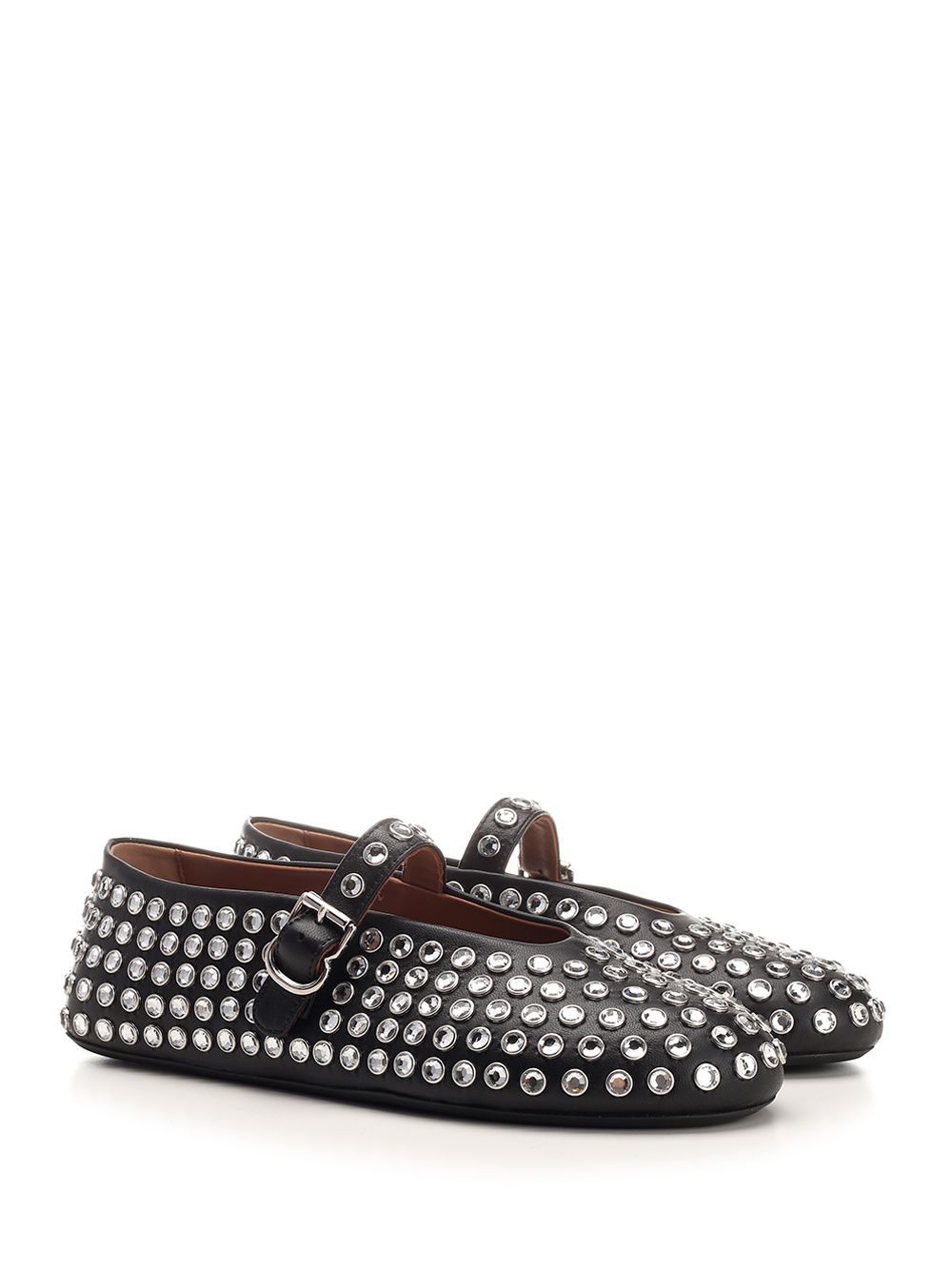 AlaÏA Rhinestone Mesh Ballerina Scarpe basse - Black | 9d4d272f39e29f84fa6d25d39bbef31c7770c11b
