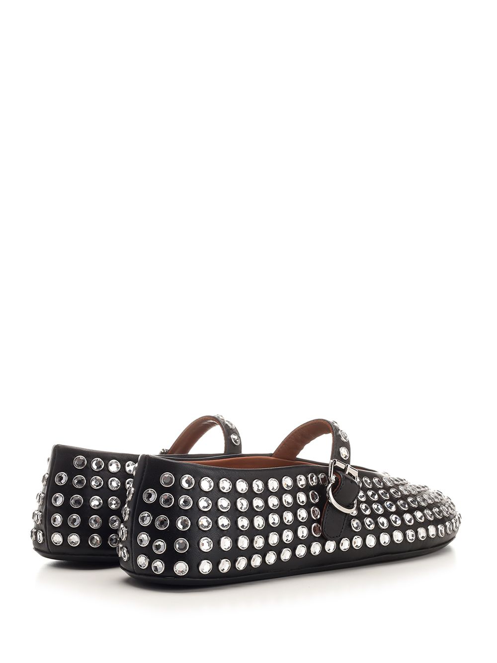 AlaÏA Rhinestone Mesh Ballerina Scarpe basse - Black | f67e97fc5d79de920013cec138ba98fa2e6ea69e