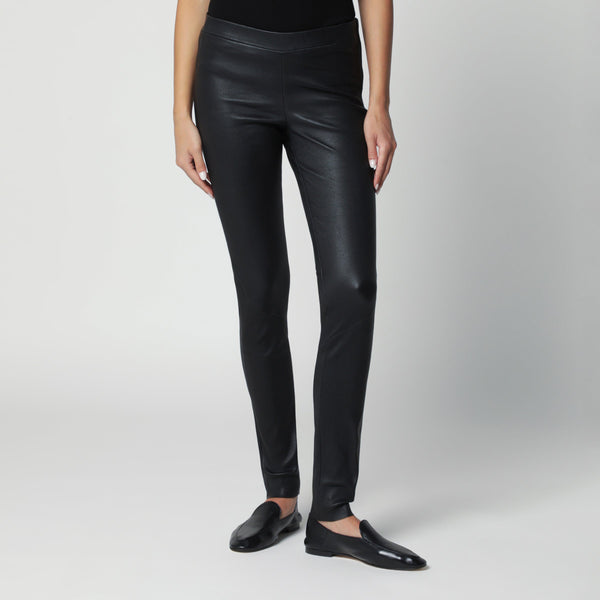 Black Nos Roche Skinny Leather Pants