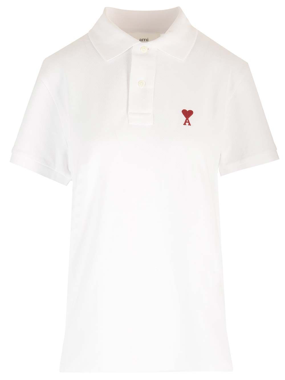 Ami Ami De Coeur Polo shirt - White | 63906930b977ec723f583e701f394c667188b88c