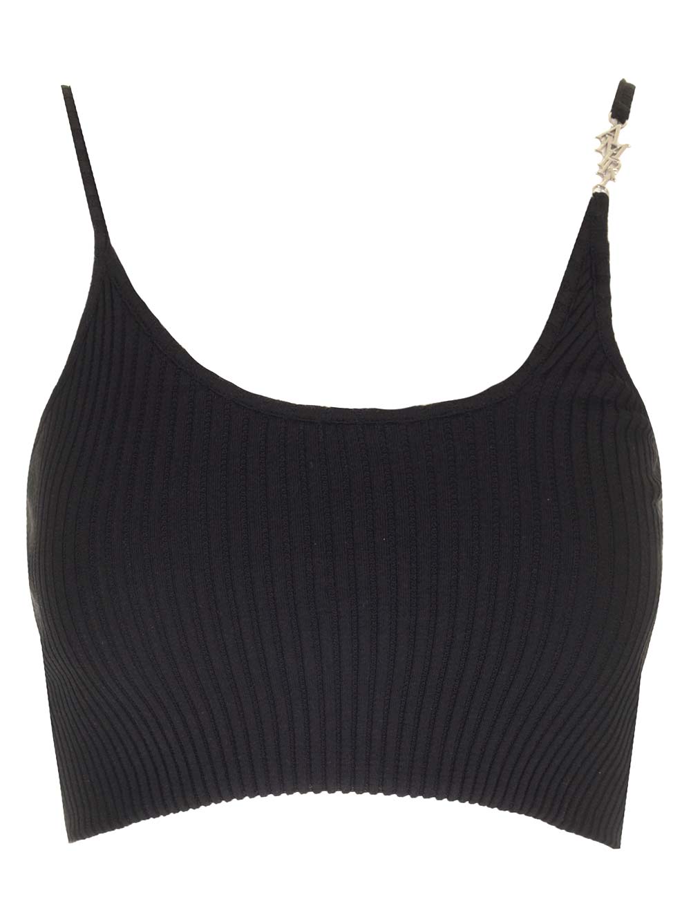 Amiri Ribbed Cotton Crop Top Tops - Black | 38298589573433af25838746809e8d272f06ec83