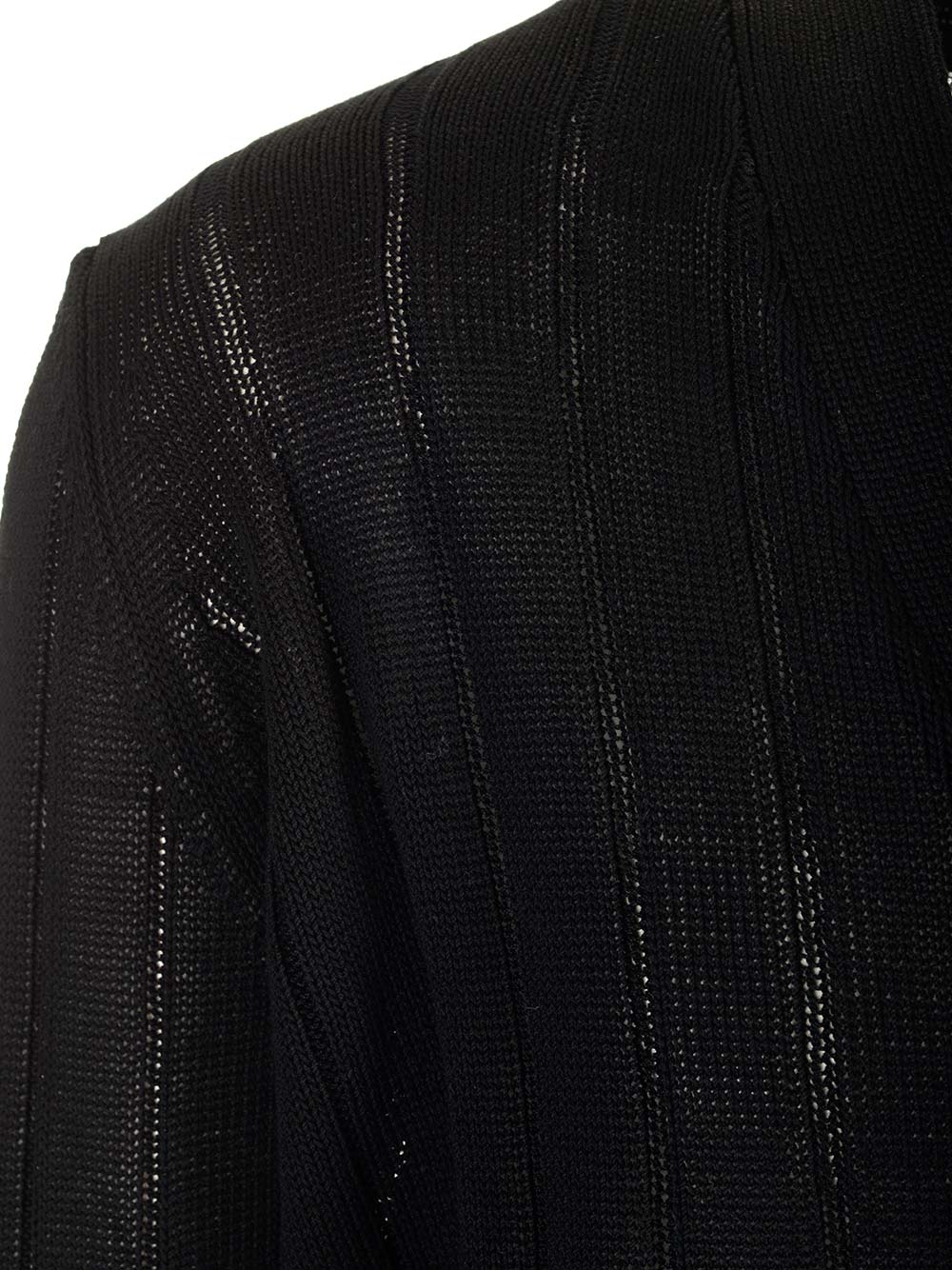 Al Duca D'Aosta Black Cotton Cardigan Knitwear - Black | af910ba423c93861d5427e0643c4a5050baae84a