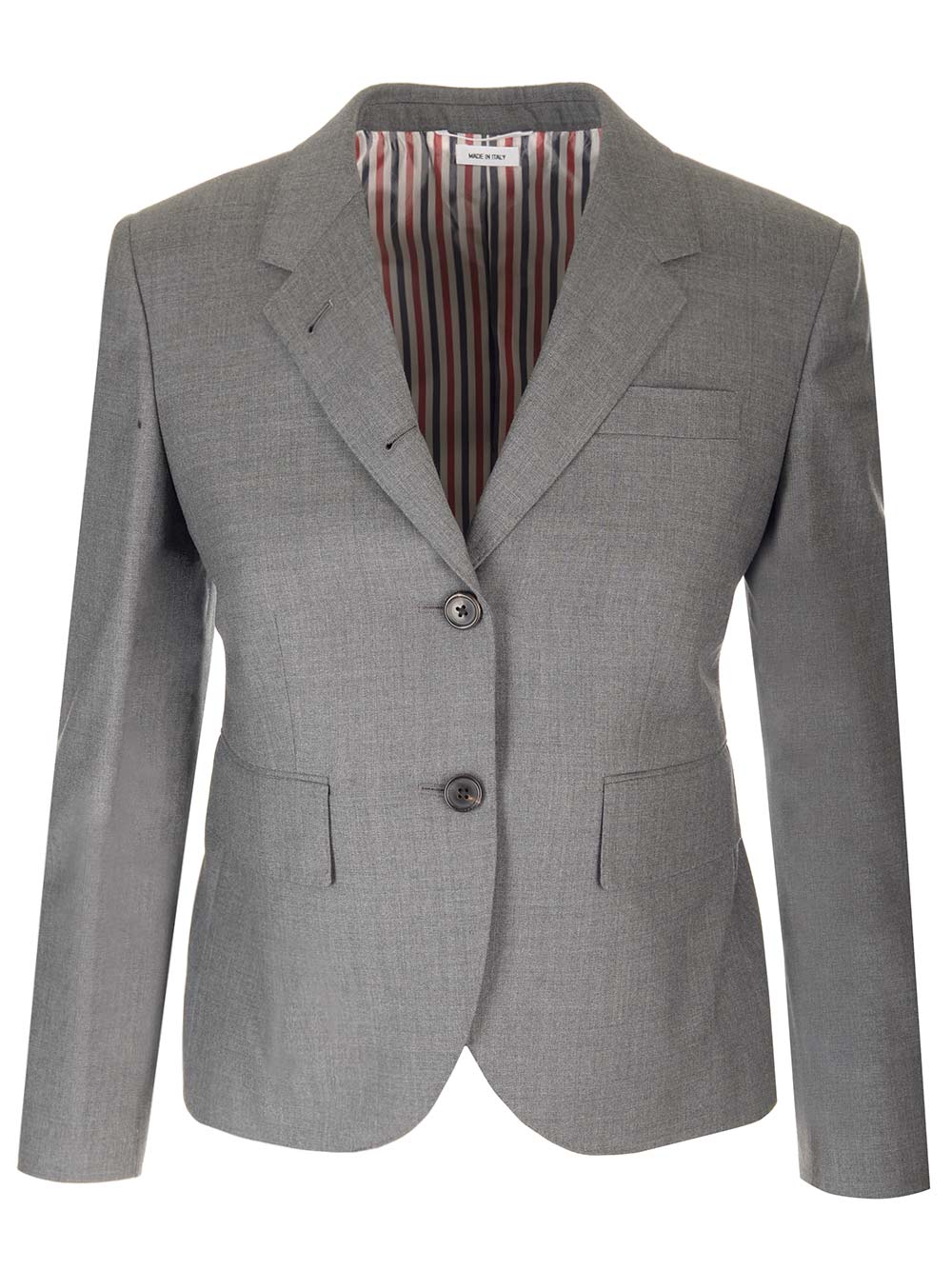 Thom Browne Slim Fit Cropped Blazer Jackets - Grey | 02310b2e5dedeb4b281249b1dd3e4ab5da6f61ae