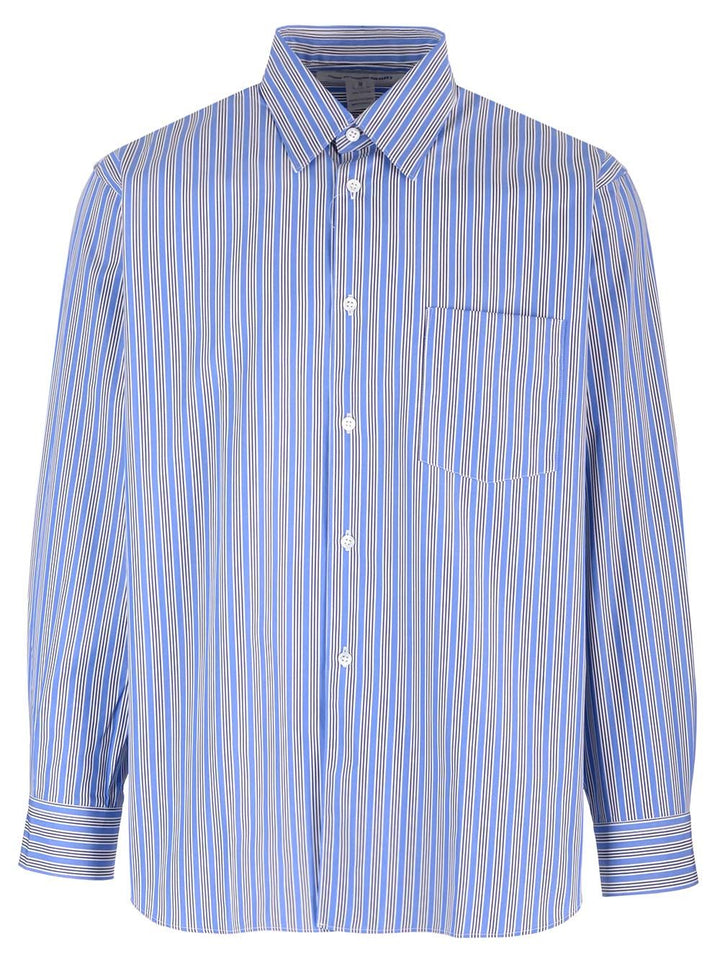 Comme Des GarçOns Shirt Striped Shirt Shirts - Blue | 9e2e93a38916a07481742d3e5f9fedbb54153ab1