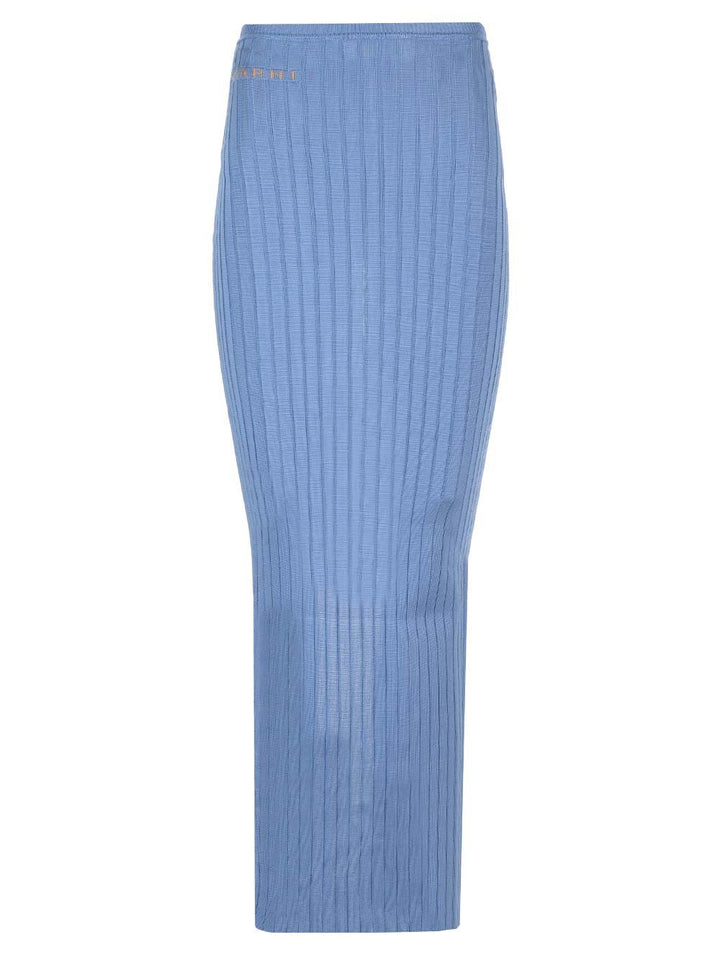 Marni Long Celestial Ribbed Skirt Skirts - Blue | 73844fe73929e8ce6e0974341aa432d32efe39c8
