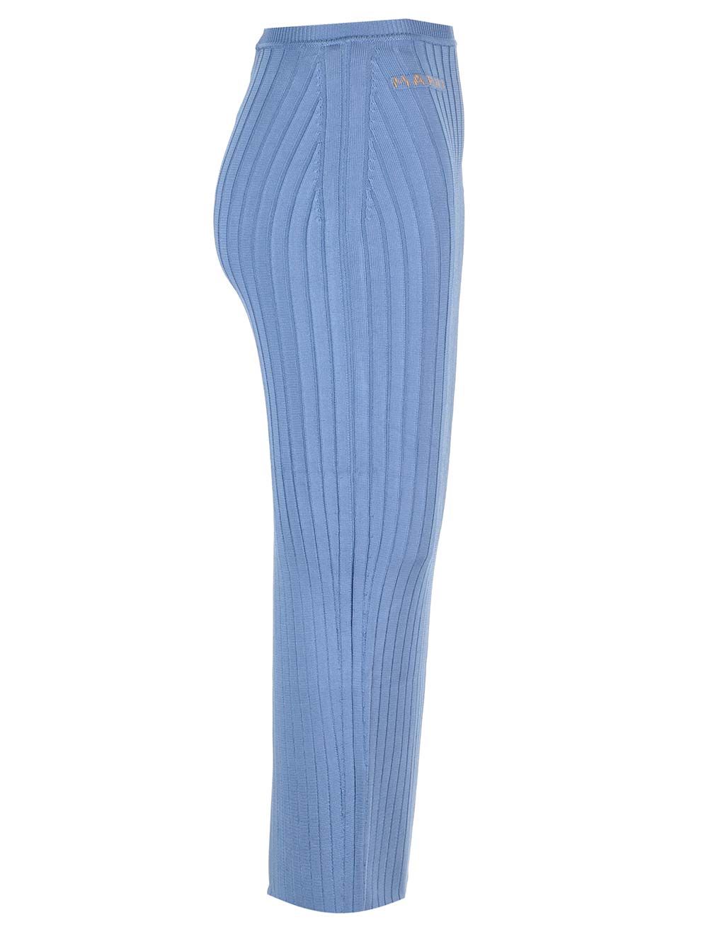 Marni Long Celestial Ribbed Skirt Skirts - Blue | 80ff6653ddb9879da95a9a325196da88c32a51cb