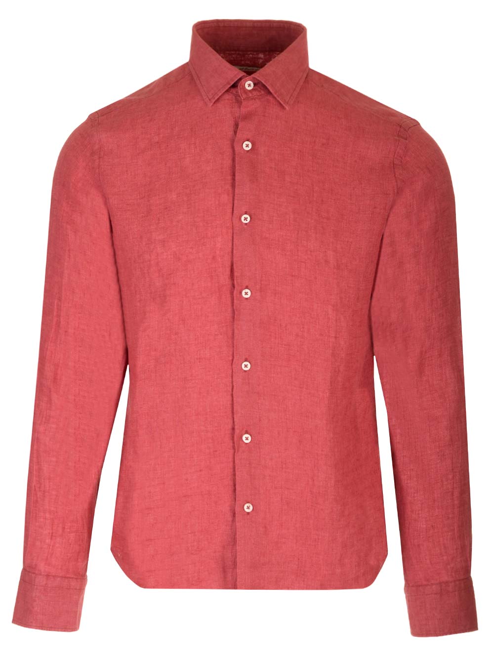 Al Duca D'Aosta Washed Linen Shirt Shirts - Red | 5092a3bba12ef48227b42f745788d42d958adfec