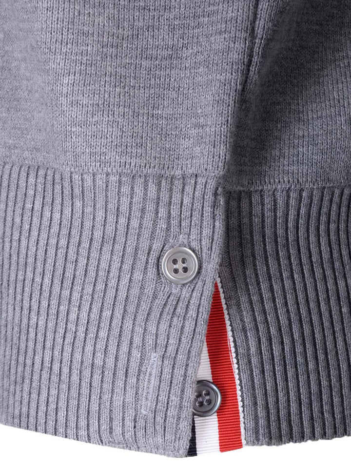 Thom Browne Compact Cotton Knit Sweater Knitwear - Grey | ddb80de468fddc4cd8804366dd39532639db5cc7