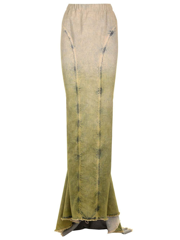 Denim Mermaid Skirt Skirts Green