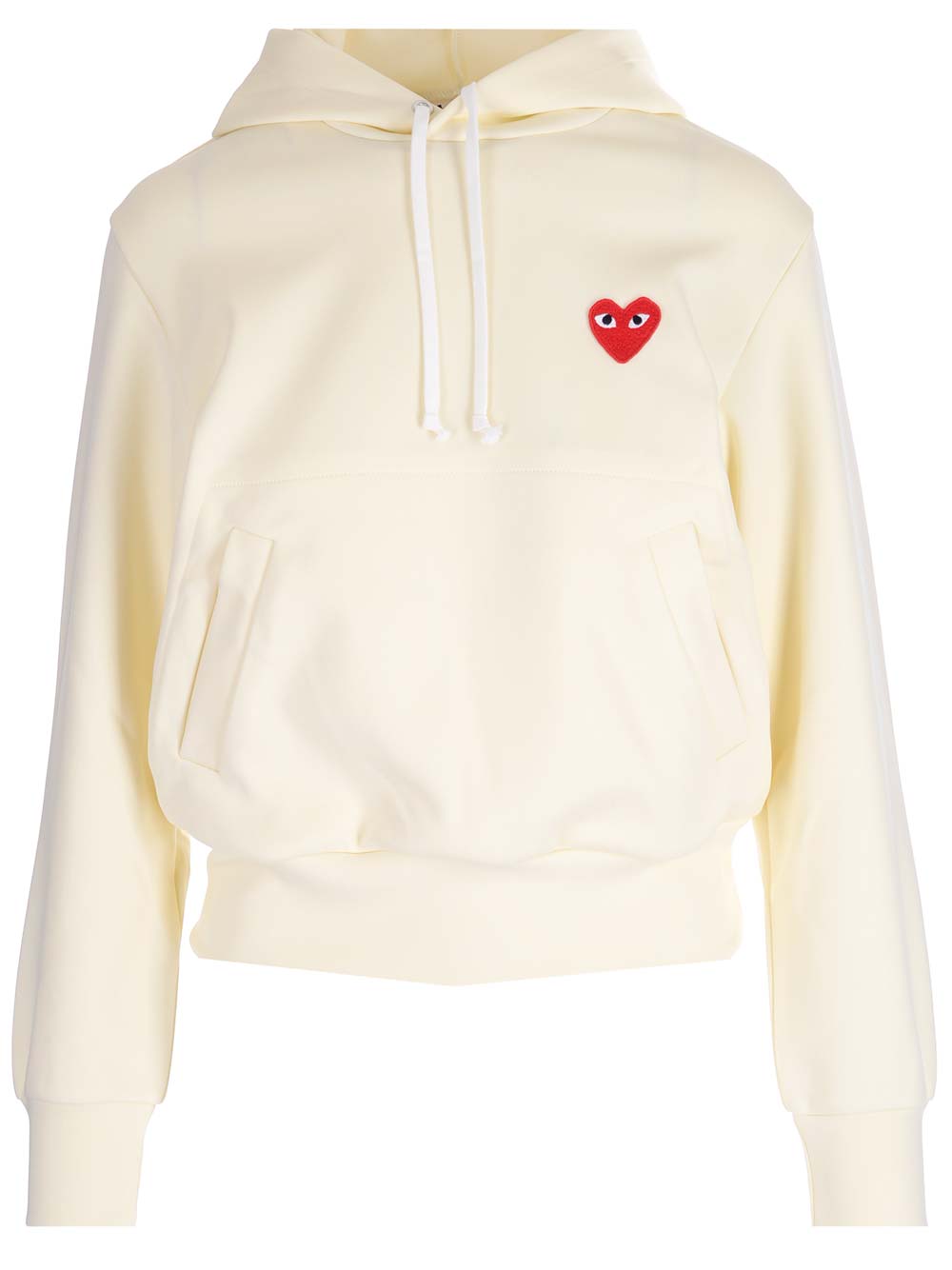 Comme Des Garcons Play Classic-Style Hoodie Sweatshirts - White | 745dcfc259d304fb78b6833ca6590016f3b79fed
