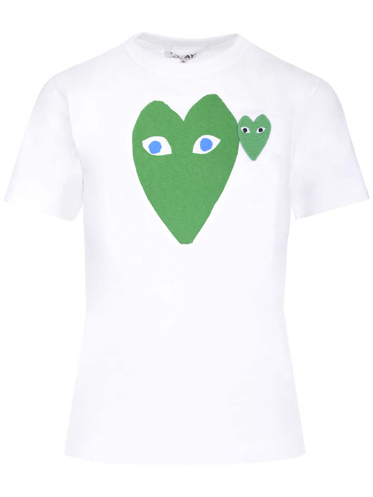 Green Heart T-Shirt White