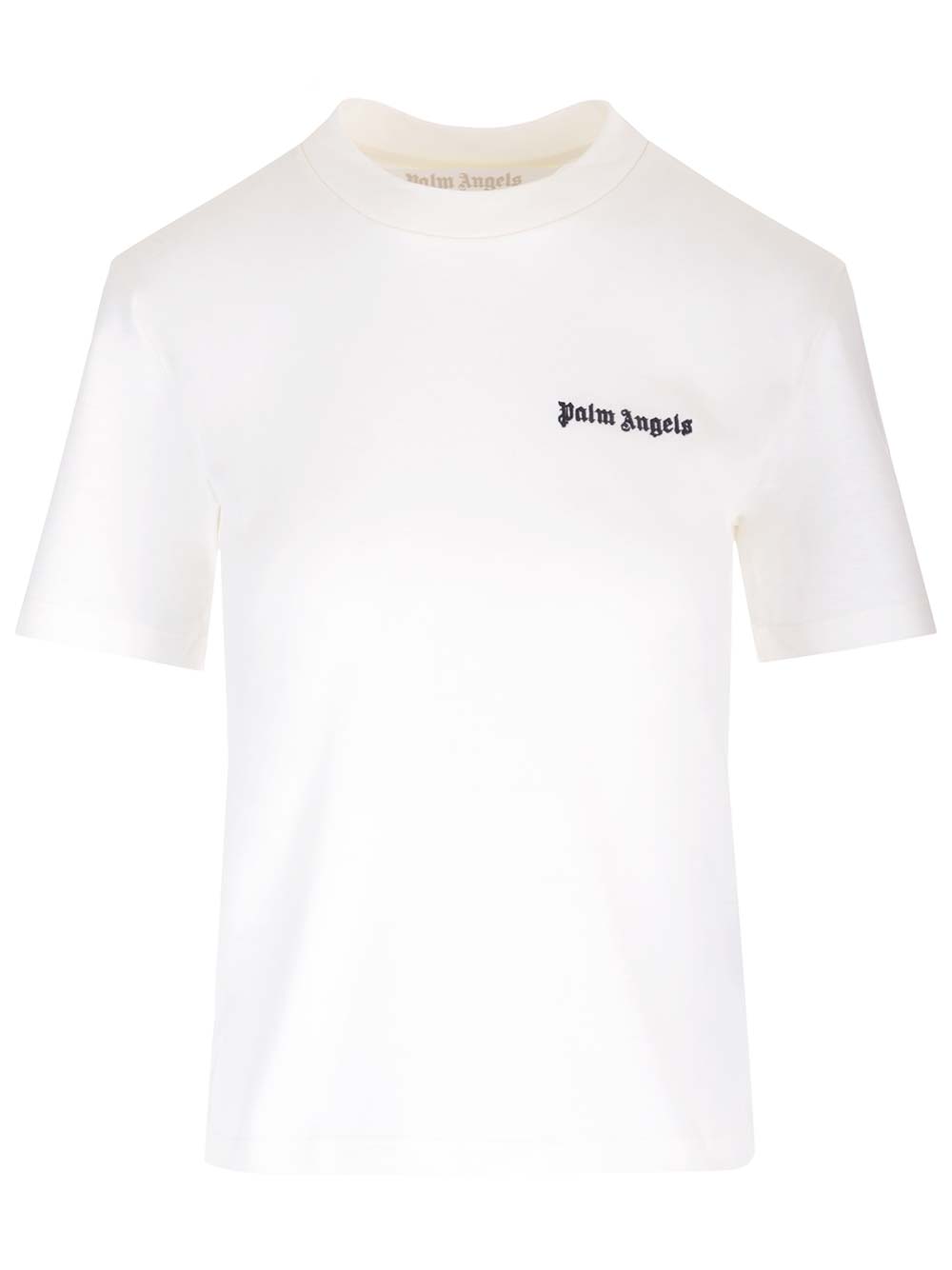 Palm Angels White  With Logo T-Shirt - White | 2472c0c07ac801e4a8676b4e76903c636211d70e