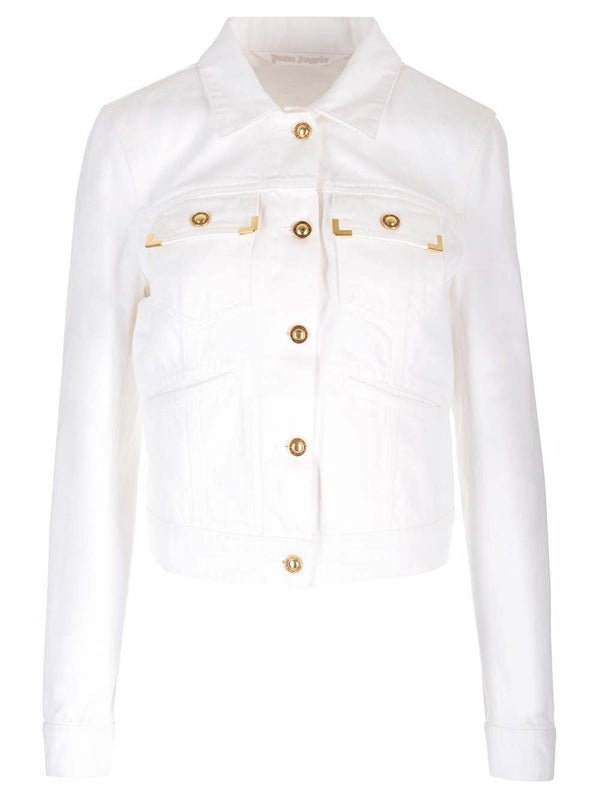 Cotton Denim Jacket Jackets White