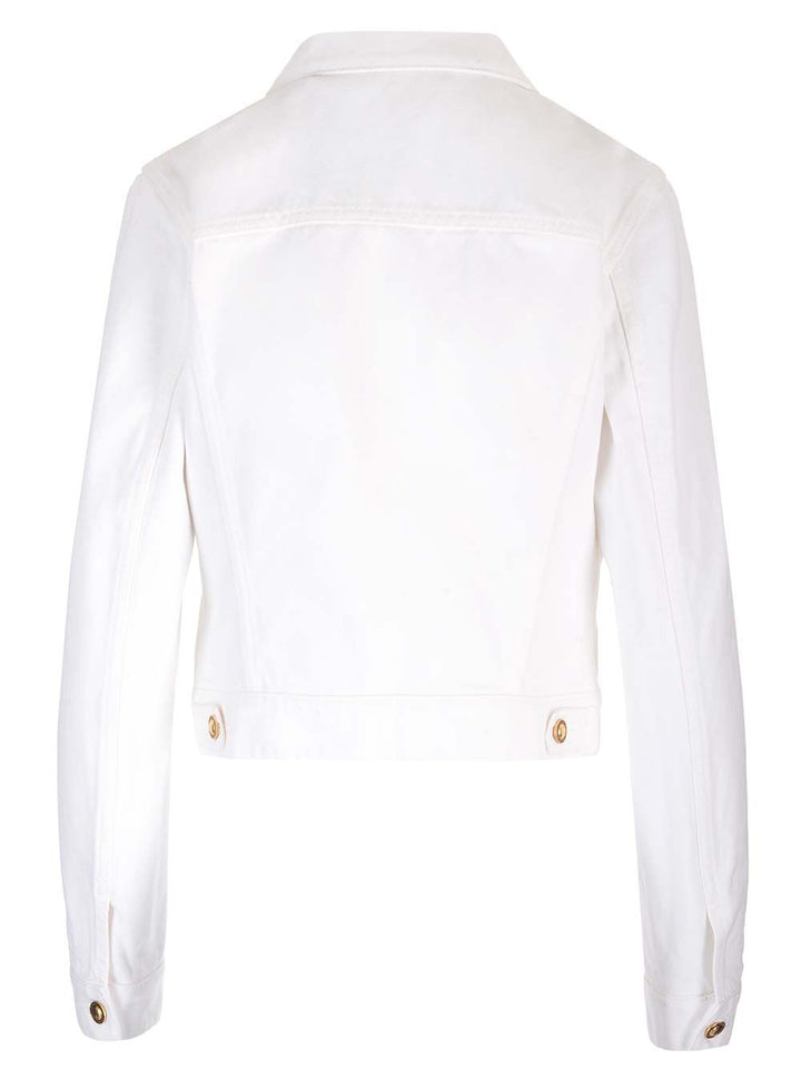 Palm Angels Cotton Denim Jacket Jackets - White | e9e8aba19a8331f7be57a65ce43cdb9dbf4ad059