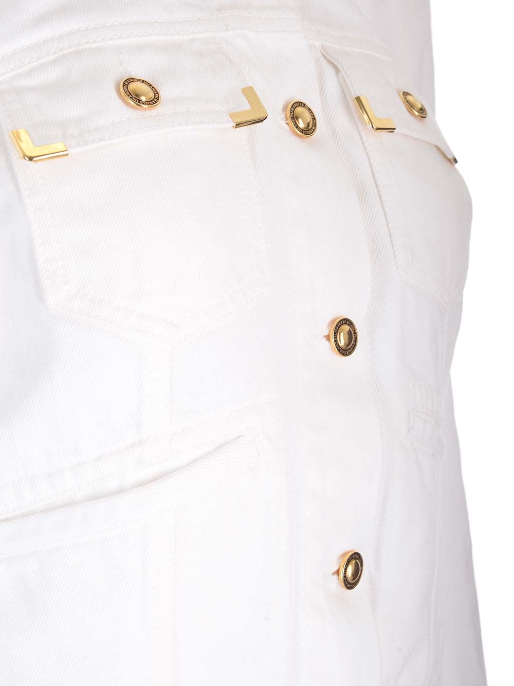 Palm Angels Cotton Denim Jacket Jackets - White | 065c03ac2ba4710b8daaf0638246dec58401e11d