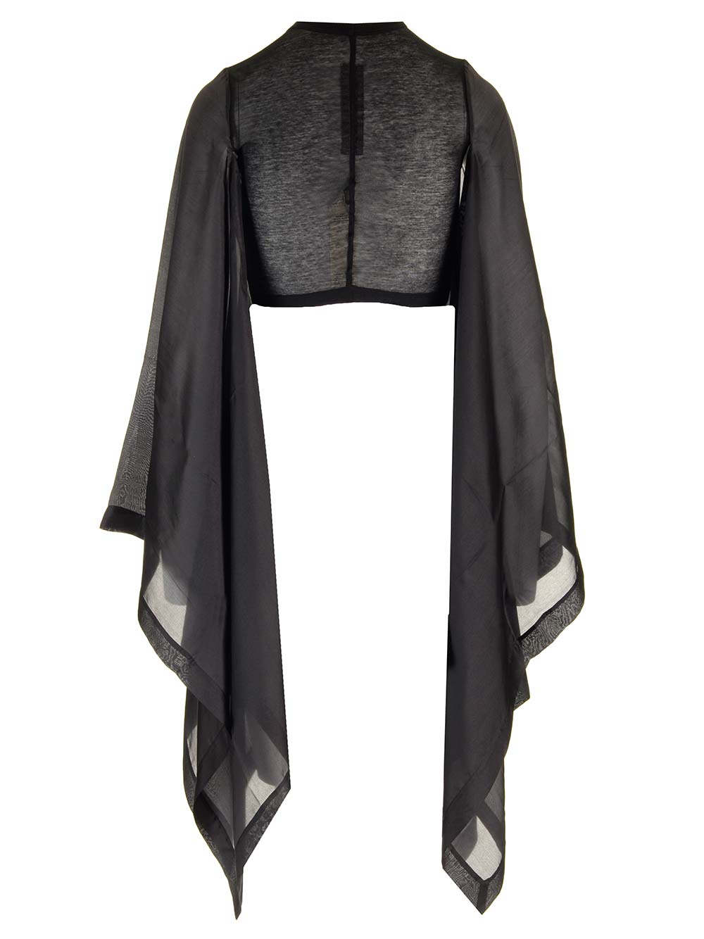 Rick Owens Black Cotton And Silk Crop Top Tops - Black | 5a9d54c73cb722ca6fd125f05fe773f690df1748