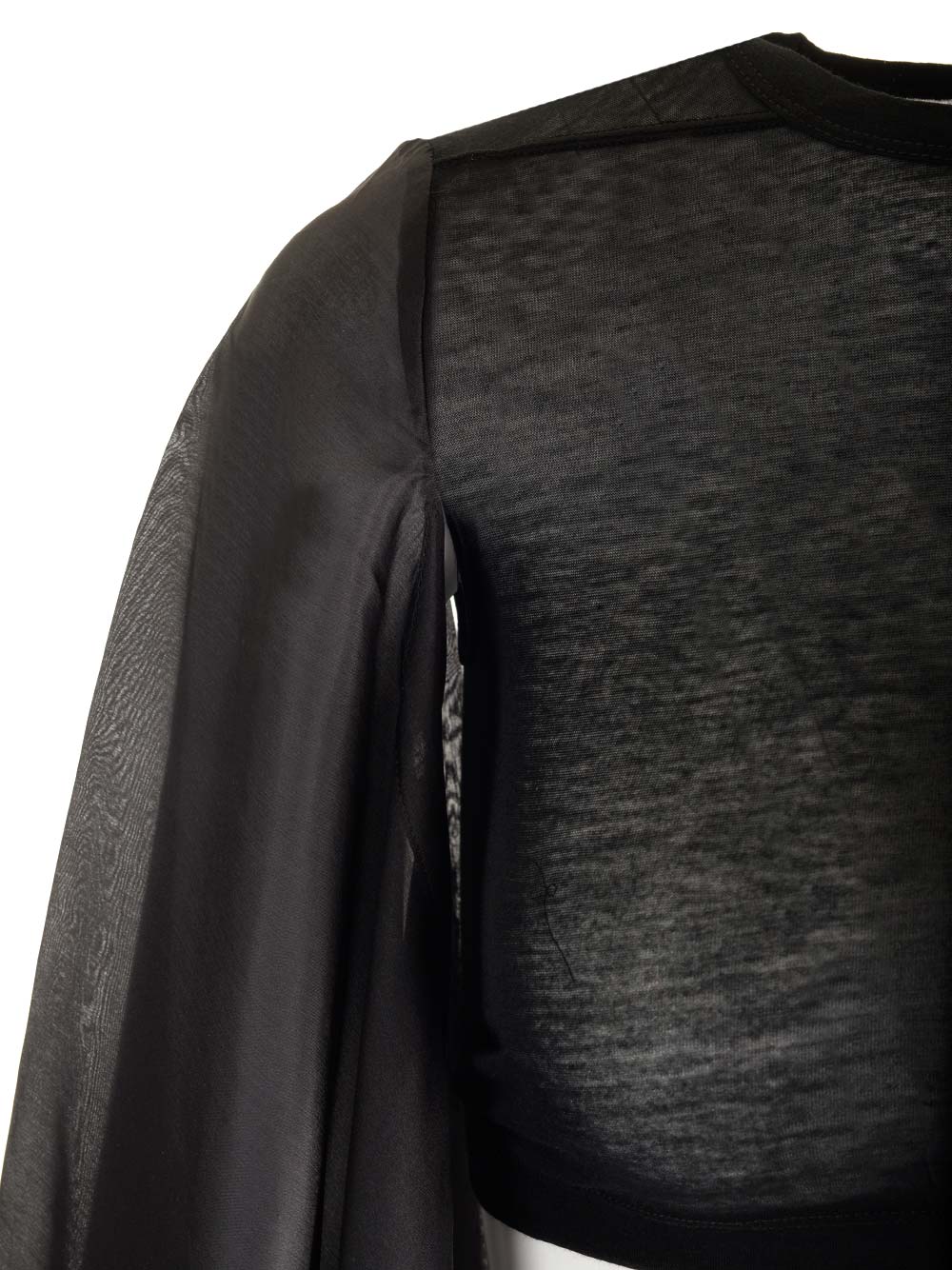 Rick Owens Black Cotton And Silk Crop Top Tops - Black | 1fa542561b67e5c6db540f917af3d33b7ebc3c6e