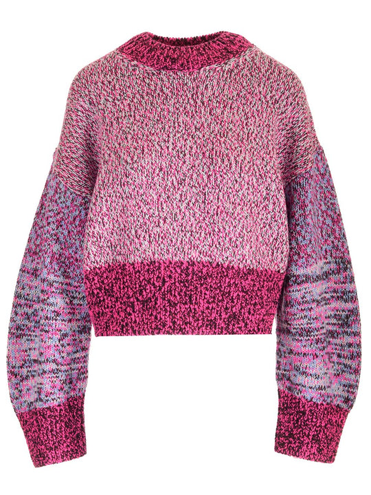 Multi-Thread Mouliné Wool Sweater Knitwear White