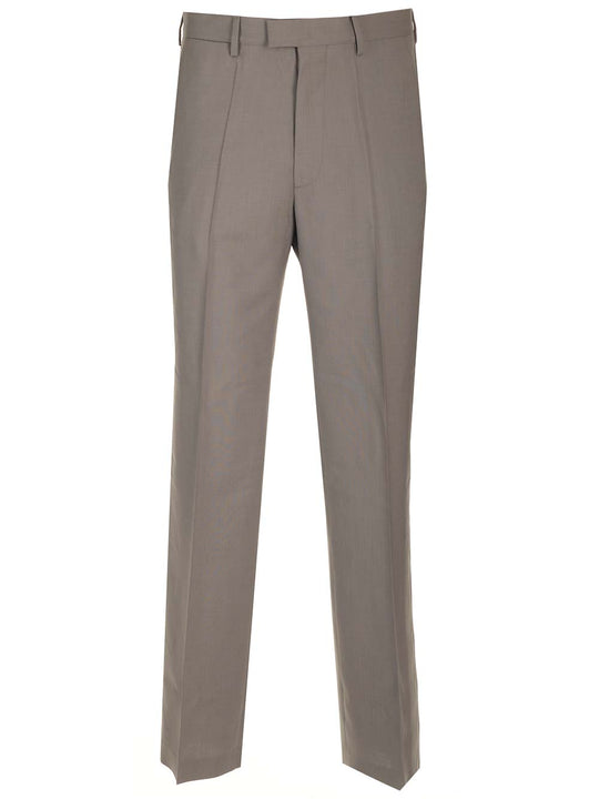 Tailored Wool Trousers Brown