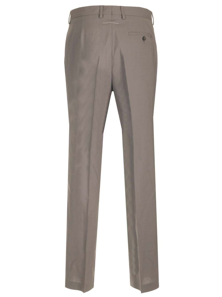 Mm6 Maison Margiela Tailored Wool Trousers - Brown | ee1040f5e2c89afbab5e0c85294d74d0989f7242