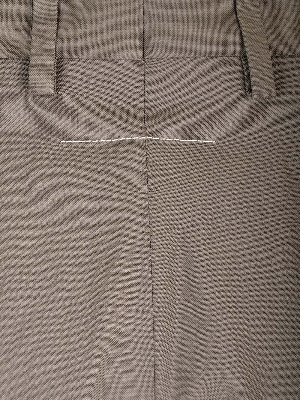 Mm6 Maison Margiela Tailored Wool Trousers - Brown | 765bda8f66110cd96eb9f00dc2bcff67e5e0197a
