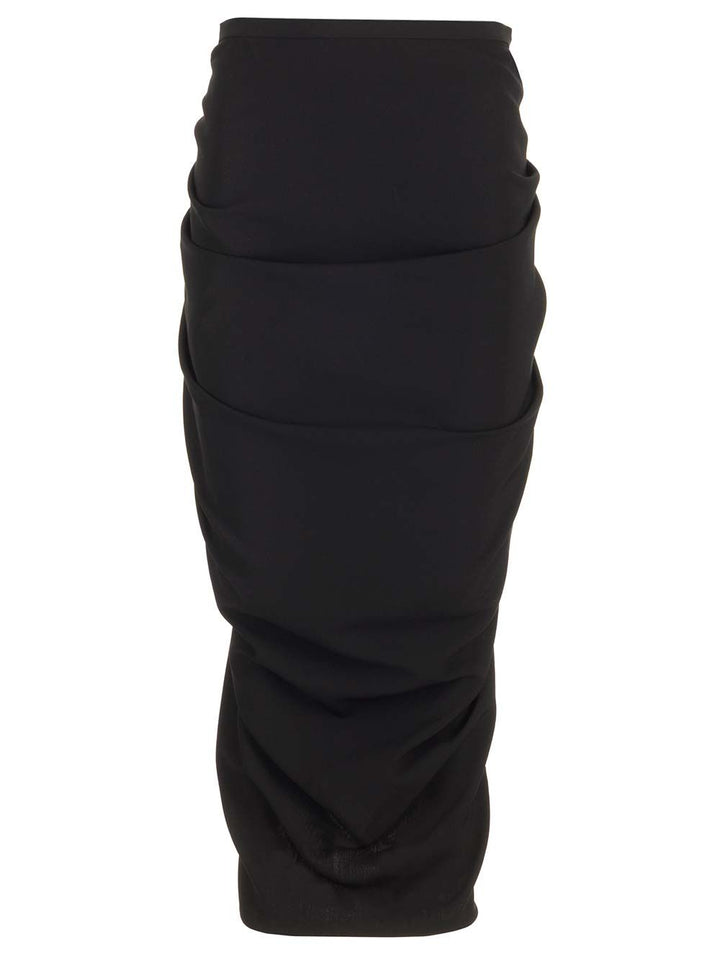 Dries Van Noten Wool Jersey Midi Skirt Skirts - Black | 53bebabd97ff04c7d70f869d665751169b4b8c74